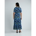 thumbnail image 2 of Time and Tru Women's Crinkle Maxi Dress with Short Sleeves, Sizes XS-XXXL, 2 of 4