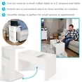thumbnail image 4 of Sunnydaze Indoor Modern MDP C-Shaped End Table with Storage, White, 4 of 10