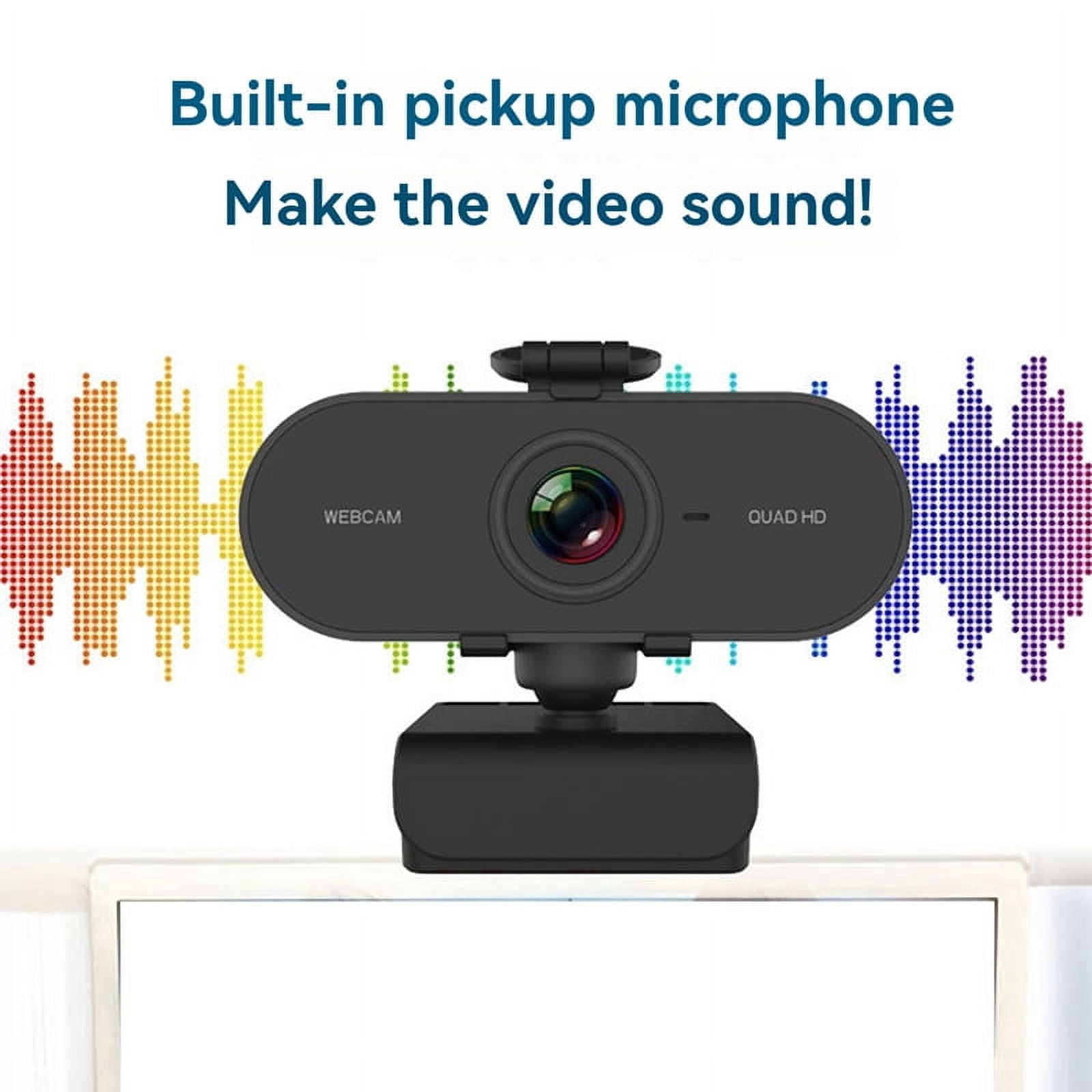 HD1080P Webcam with Privacy Cover and Built-in Microphone Plug and Play for Laptop/Desktop, Video Conferencing