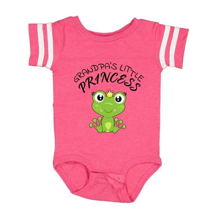 

Inktastic Grandpa s Little Princess- Cute Frog Gift Baby Girl Bodysuit