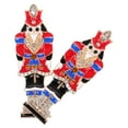 thumbnail image 5 of Gymnture Nutcracker Rhinestone Earrings Christmas Earrings Nutcracker Soldier Shaped Earrings Cute Holiday Ornament For Holiday Party Favor, 5 of 11