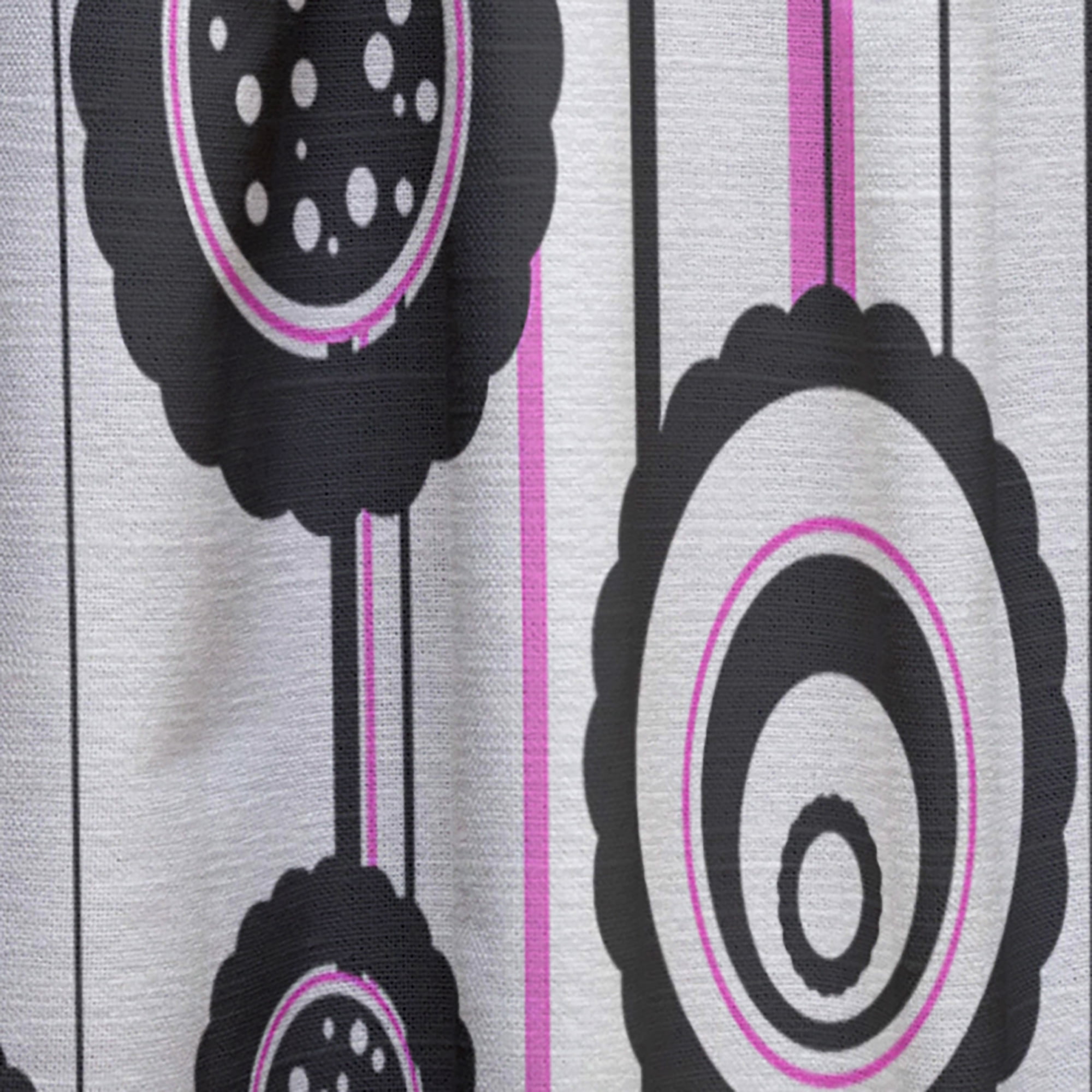 Designart 'Circular Retro Pattern' Mid-Century Modern Curtain Panel