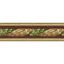 TRIMZ Braided Ivy Wallpaper Border - Brown, Green, Yellow 15' L x 6.8" W