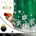 thumbnail image 4 of Christmas Kitchen Curtains, Green Velvet Cafe Curtains, Floral Snowflake Decoration, Thermal Insulated Room Darkening (26" W x 24" L, Set of 2), 4 of 7