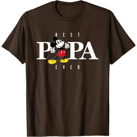 Mickey Mouse Thumbs Up Best Papa Ever Father's Day DTG Print Unisex T-Shirt