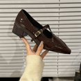 thumbnail image 2 of 2023 Primavera Nuevos zapatos Mary Jane de fondo grueso Mujer T Word con zapatos bajos Moda femenina Simple Tacones altos Zapatos femeninos 37 Gao Jinjia LED, 2 of 2