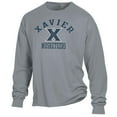 thumbnail image 2 of Men's ComfortWash Gray Xavier Musketeers Garment Dyed Long Sleeve T-Shirt, 2 of 3