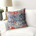 thumbnail image 6 of Boho Pillow Covers 20x20 inch Set of 2 Bohemian Carpet Throw Pillows For Couch Navy Blue Red Geometric Floral Decorative Pillow Cases Farmhouse Home Decor For Sofa Porch Patio Bed Room Outdoor, 6 of 6
