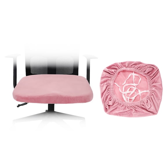 Office Chair Cover, Soft Computer Chair Seat Slipcover, L(45-48cm), Pink