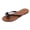 Black, variant on Brown Slippers For Womens Flat Round Toe Bow Decor Comfortable Slip On Casual Summer Beach Indoor Outdoor House Shoes Lightweight Soft Sole Size 39