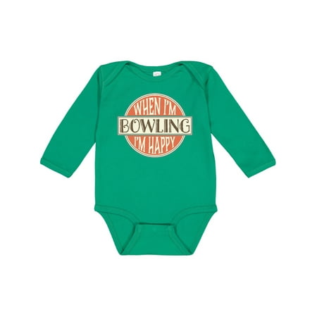 

Inktastic Bowling Gift for Bowler Gift Baby Girl Long Sleeve Bodysuit