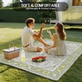 thumbnail image 4 of Sage Green Outdoor Rug 5x8 Ft - Reversible Patio Rug Outdoor Camping Rugs, Boho Retro Decorative Abstract Floral Ethnic Indoor Outdoor Area Rugs, Non-Slip Outdoor Carpet Runner for Deck/Porch, 4 of 8