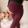 thumbnail image 4 of Visland Women Pantyhose, Casual Solid Color Stretchy Slim Fit Winter Thicken Warm Maternity Leggings for Pregnant Women, 4 of 8