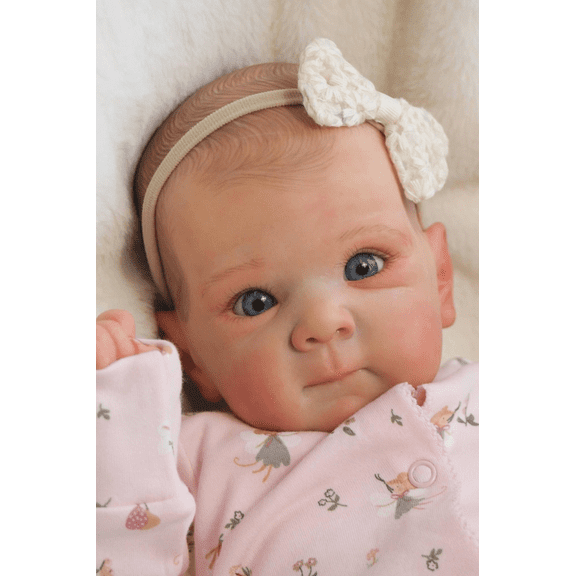 iCradle 18 Inch 45cm Lifelike Reborn Baby Dolls Girl Soft Full Body Vinyl Realistic Newborn Babies Girl That Look Real Babies Reborn Doll Hand Painted Hair Handmade Birthday Gift for Kids Age 3 