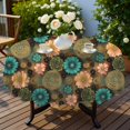 thumbnail image 4 of Pioneer Flower Floral Print Pattern Round Tablecloth 60 X 60 Inch, Wrinkle Resistant Wipeable Table Cloth for Kitchen Dining Picnic Patio Party, 4 of 6