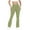 Green, variant on Woman Casual Solid Color Elastic High Waisted Tight Lift The Hip Outdoors Fitness Workout Flare-Leg Yoga Pants L