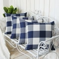 thumbnail image 4 of Chic 2 Sets 18"X18" Navy Blue Buffalo Plaid Throw Pillow Covers, 4 of 6