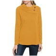 thumbnail image 1 of Blusa Casual Odeerbi para Mujer de Manga larga con botones y cuello de pila Sólido, 1 of 7