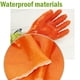 thumbnail image 4 of Guantes para Pelar Patatas, Antideslizantes, Versátiles para Verduras y Pescado, Ideales para Cocinas y Pescaderías, de Látex y Pvc Duraderos, Color Naranja, 27 Cm, 1 Par, 4 of 7