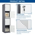 thumbnail image 4 of STANI Metal Locker Steel Storage Cabinet with 4 Doors for Office School Gym Metal Storage Locker Cabinets for Employees Students Steel Locker, 4 of 8