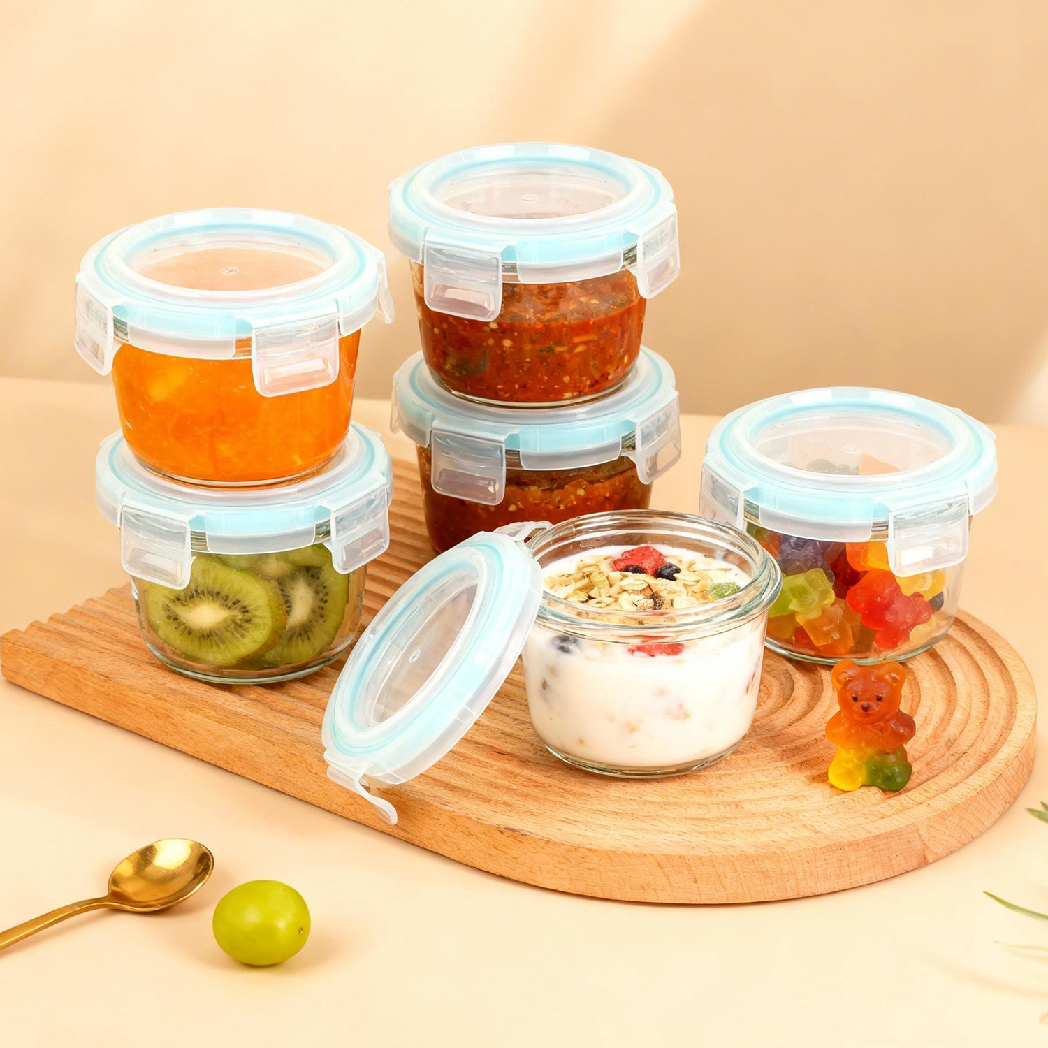 Taimasi Glass Food Storage Containers, 5oz, 12 Piece Set photo 6