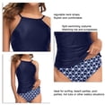 thumbnail image 4 of Traje de baño para mujer Correas de cuello regulables Talle alto Estilo casual Trajes de baño divididos elegantes y cómodos para fiestas en la playa Tipo 6 M, 4 of 5