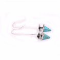 thumbnail image 4 of WREESH Fashion Stone Pattern Turquoise Inlaid Female Earrings, 4 of 7