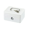 thumbnail image 2 of Cheers.US Portable Metal Cash Box with Key Lock, Money Saving Organizer, 4.72"W x 5.91"L x 3.15"H, 2 of 7