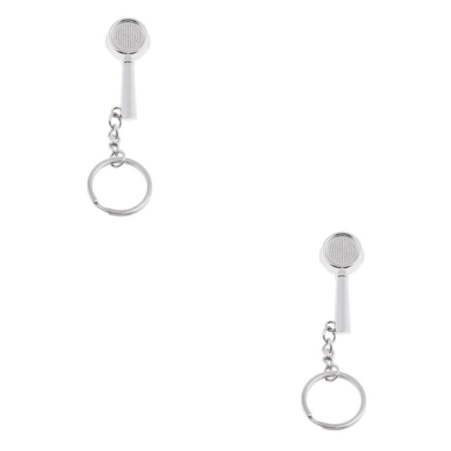 kurtrusly Keyring Key Chain Ring Coffee Accessories Stylish and Compact Silver Portafilter 2x2x2cm 2Set