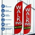 thumbnail image 3 of Walkins Welcome Feather Flag(11.5feetX2.5feet) by DreamController | Outdoor Business Advertising Tall Flag | Weather-Resistant Knitted Swooper Flag | Made in USA | HD Print (Flag Only), 3 of 4