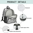 thumbnail image 3 of Artistic Student Backpack – Vintage Fashion with Abstract Tribal Style, Ink and Sketch Geometric Plaid Design, Rustic Aesthetic Bag, 3 of 6