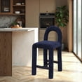 thumbnail image 2 of Meridian Furniture Amari Navy Chenille Fabric Stool, 2 of 9