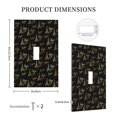 thumbnail image 3 of Fotbe Eiffel Tower Print Duplex Receptacle Wall Plate, 1-Gang 5.0" x3.0" Wall Outlet Covers, Dual Outlet Faceplates Covers, Color-matched Screws Included-Style T, 3 of 6