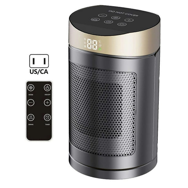 1500W Portable Electric Heaters for Indoor Use, PTC Ceramic Heater with Remote, Thermostat, 90 DegreeOscillation, 4 Modes, Safe & Quiet