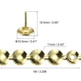 thumbnail image 2 of Uxcell 5Pack 1Meter Glossy Upholstery Tacks Strips Trim Sofa Decorative Nails, Gold, 2 of 5