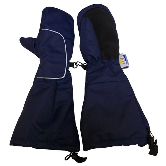 N'Ice Caps Kids Boys Girls Waterproof Elbow Length Thinsulate Snow Ski Mittens - Navy