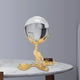 thumbnail image 5 of hierro de cristal con soporte Adorno Estatua Accesorios decorativos pa fotografía pequeña sala de oficina Estante pequeña sala de TV de escritorio 105x13cm perfecl Escultura de bola de cristal, 5 of 8