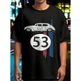 thumbnail image 3 of Herbie Fully Loaded 53 Beetle Retro Cartoon Graphic Tee, Oversize Loose Fit 180g Pure Cotton Back to School Gift - Available in Sizes S-XXXL, 3 of 6