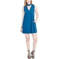 thumbnail image 1 of Rachel Roy Womens Choker Shift Vestido, Azul, XX-Large, 1 of 1