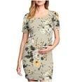 thumbnail image 1 of yoeyez Robes de Maternité pour Femmes Rose à Manches Courtes Col Rond Robe à Imprimé Floral Robes de Maternité Formelles de Fête Vêtements de Grossesse en Solde Multicolore,P, 1 of 6