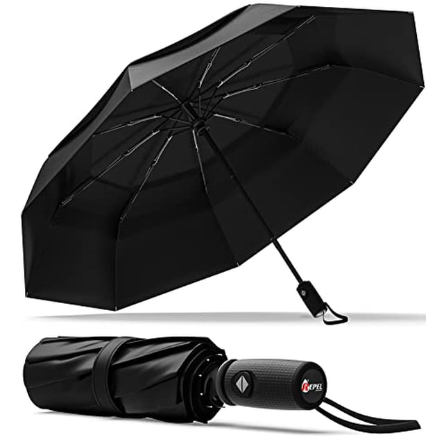 Repel Umbrella Windproof Travel Umbrella - Wind Resistant, Small - Compact, Light, Automatic, Strong Steel Shaft, Mini, Folding and Portable - Backpack, Car, Purse Umbrellas for Rain - Men and Women