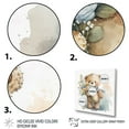 thumbnail image 3 of Designart Teddy Bear Love Holding Flowers II Canvas Wall Art, 3 of 5