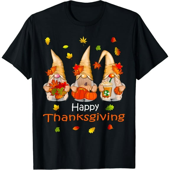 Premium model-Unisex-100% cotton-Funny Thanksgiving Shirts for Women Gnome - Gnomies Family T-Shirt