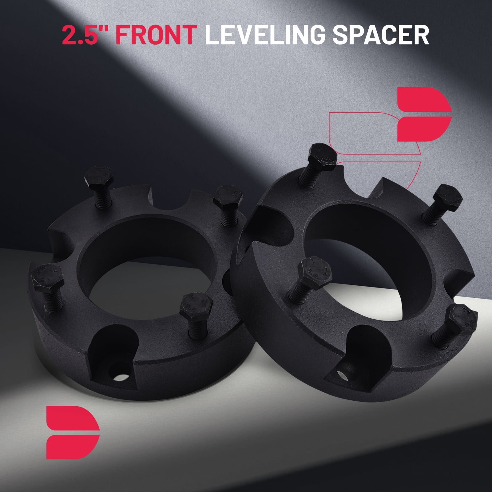 SPEEDWOW 2.5 inch Front Lift Leveling Kit Compatible with Toyota 2005-2022 Tacoma 2WD/4WD, 2003-2021 4Runner 2WD/4WD (Does not fit XREAS Suspension), 2007-2015 FJ Cruiser 4WD Front Lift Spacers