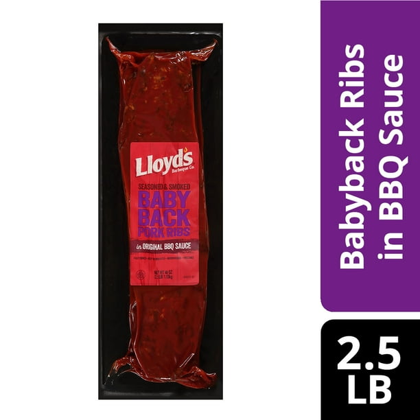 Lloyd's Signature Seasoned & Smoked Baby Back Pork Ribs In Original Bbq