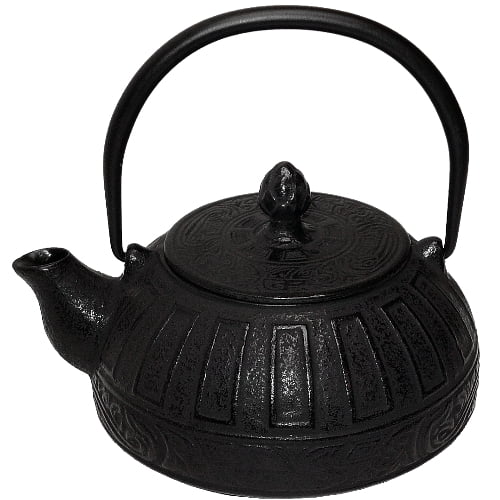 Black Traditional Japanese Tetsubin Cast Iron Teapot