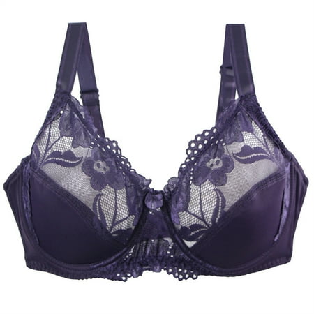 Baodmurt Bras for Women Lounge & Sleep Underwire Lingerie  Underwear  Dark Blue 37F