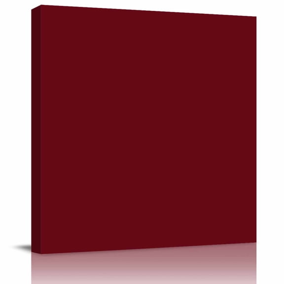 Wine Red Dark Maroon Canvas Artwork Painting Art, Burgundy Red Square Framed Wall Decorations Prints Picture for Bedroom Kitchen Living Room, 8x8 in