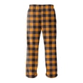 thumbnail image 6 of GrmtClth Men's Fuzzy Plush Pajama Pants Stylish Flannel Fleece Soft Comfy Plaid Lounge Pants Fall Winter Thermal Fuzzy Pj Pants with Pockets Saffron L, 6 of 6