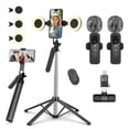 thumbnail image 1 of Kit de vlogging YUANRAN con trípode de 178 cm, luces, micrófono y control remoto, 1 of 7